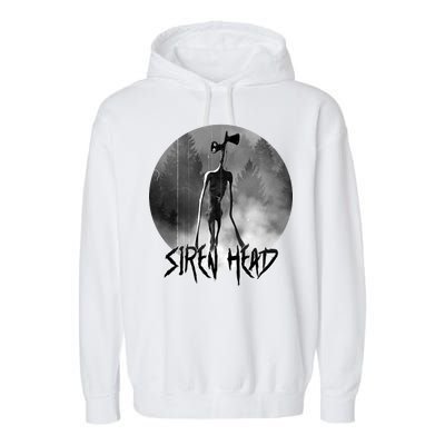 Creepy Siren Head Horror Garment-Dyed Fleece Hoodie