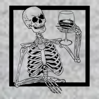 Creepy Skeleton Wine Premium T-Shirt