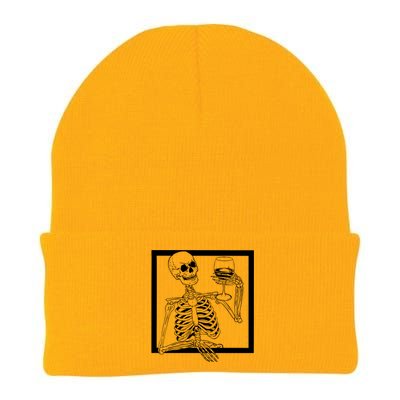 Creepy Skeleton Wine Knit Cap Winter Beanie