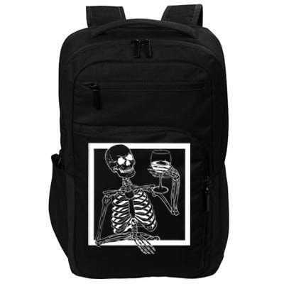 Creepy Skeleton Wine Impact Tech Backpack