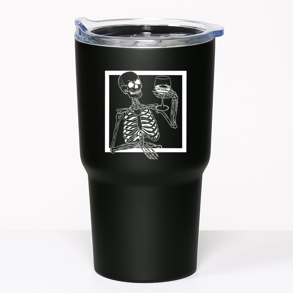Creepy Skeleton Wine Tumbler