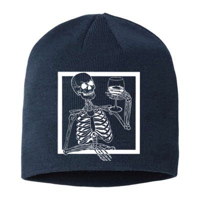 Creepy Skeleton Wine Sustainable Beanie