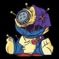 Creepy Voodoo Doll Cooling Performance Crew T-Shirt