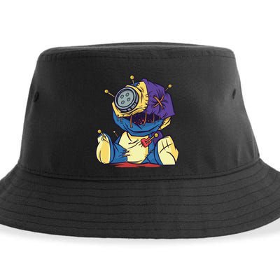 Creepy Voodoo Doll Sustainable Bucket Hat