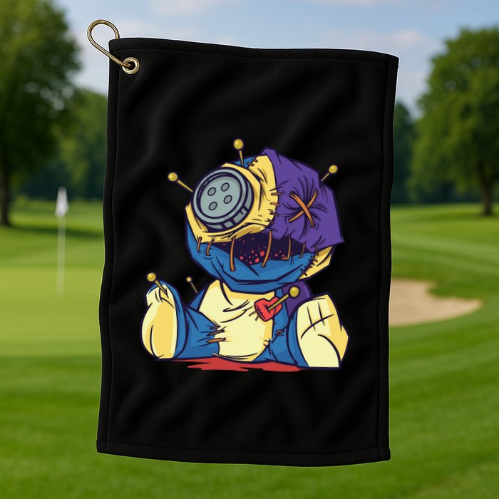 Creepy Voodoo Doll Golf Towel