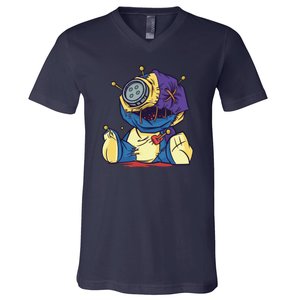 Creepy Voodoo Doll V-Neck T-Shirt