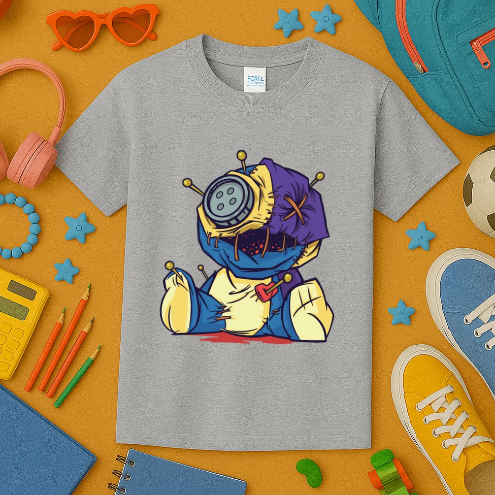 Creepy Voodoo Doll Kids T-Shirt