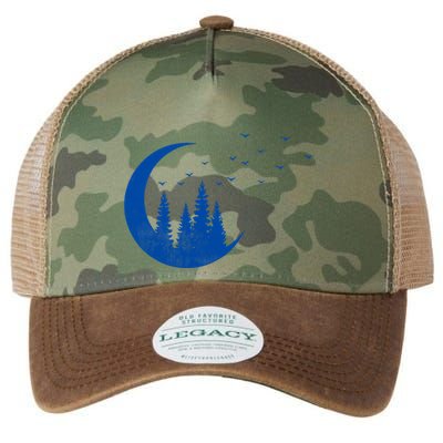 Crescent Moon Flocking Birds Legacy Tie Dye Trucker Hat