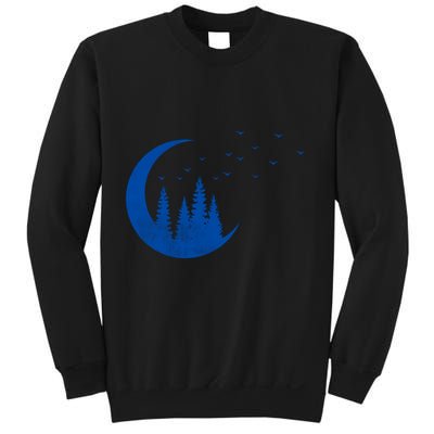 Crescent Moon Flocking Birds Sweatshirt