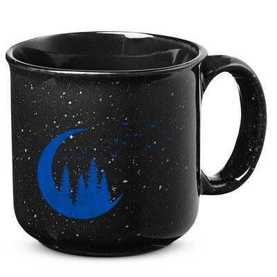 Crescent Moon Flocking Birds 15oz Campfire Ceramic Mug