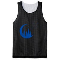 Crescent Moon Flocking Birds Mesh Reversible Basketball Jersey Tank