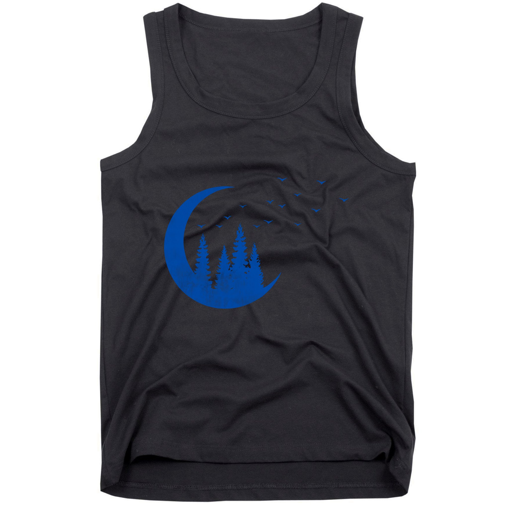 Crescent Moon Flocking Birds Tank Top