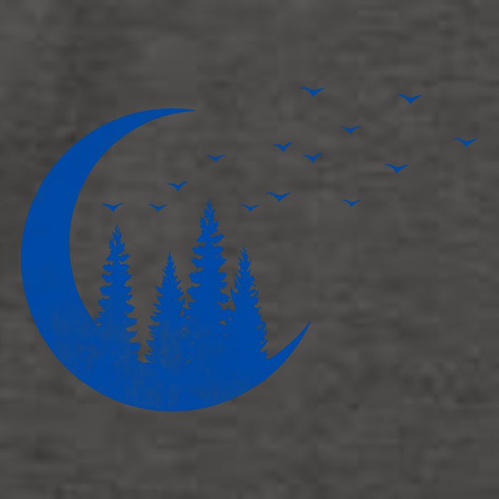 Crescent Moon Flocking Birds Vector Backpack