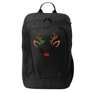 Cute Reindeer Face Christmas City Backpack