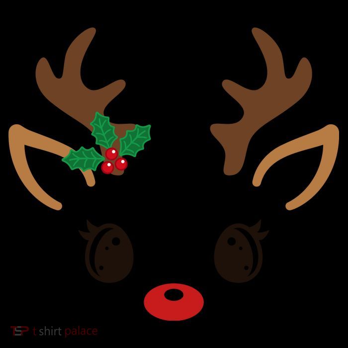 Cute Reindeer Face Christmas 7-Panel Snapback Hat