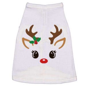 Cute Reindeer Face Christmas Doggie Tank