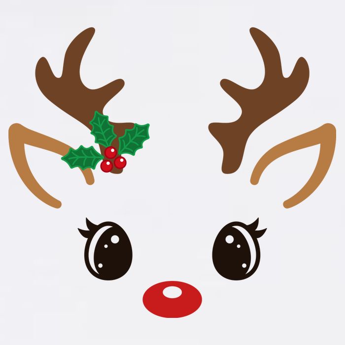 Cute Reindeer Face Christmas Cooling Performance Crew T-Shirt