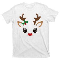 Cute Reindeer Face Christmas T-Shirt