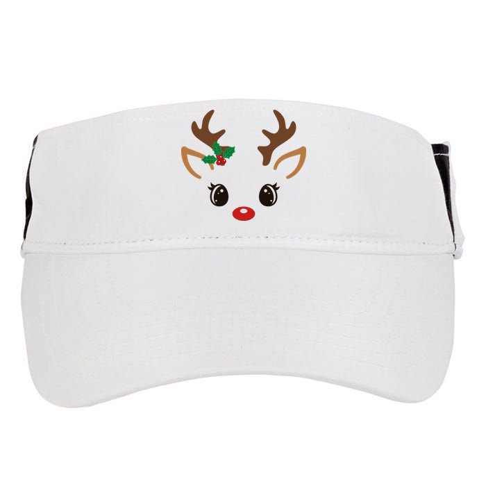 Cute Reindeer Face Christmas Adult Drive Performance Visor