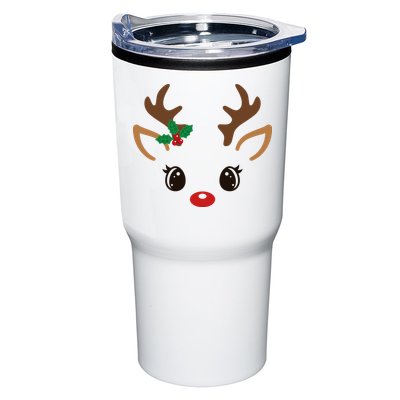 Cute Reindeer Face Christmas Tumbler