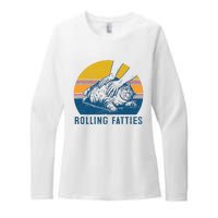 Cat Rolling Fatties Funny Womens CVC Long Sleeve Shirt