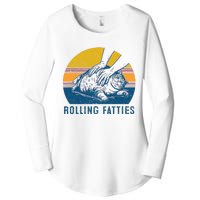 Cat Rolling Fatties Funny Women's Perfect Tri Tunic Long Sleeve Shirt