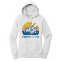 Cat Rolling Fatties Funny Women's Pullover Hoodie