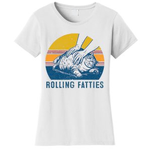 Cat Rolling Fatties Funny Women's T-Shirt