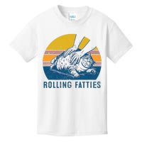 Cat Rolling Fatties Funny Kids T-Shirt