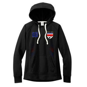 Costa Rica Flag Costa Rican Pride Lovers Women's Fleece Hoodie