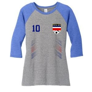 Costa Rica Flag Costa Rican Pride Lovers Women's Tri-Blend 3/4-Sleeve Raglan Shirt