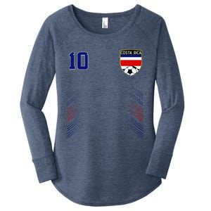 Costa Rica Flag Costa Rican Pride Lovers Women's Perfect Tri Tunic Long Sleeve Shirt