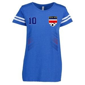 Costa Rica Flag Costa Rican Pride Lovers Enza Ladies Jersey Football T-Shirt