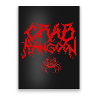 Crab Rangoon Funny Chinese Food Heavy Metal Band Goth Poster