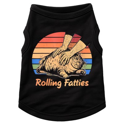 Cat Rolling Fatties Funny Doggie Tank
