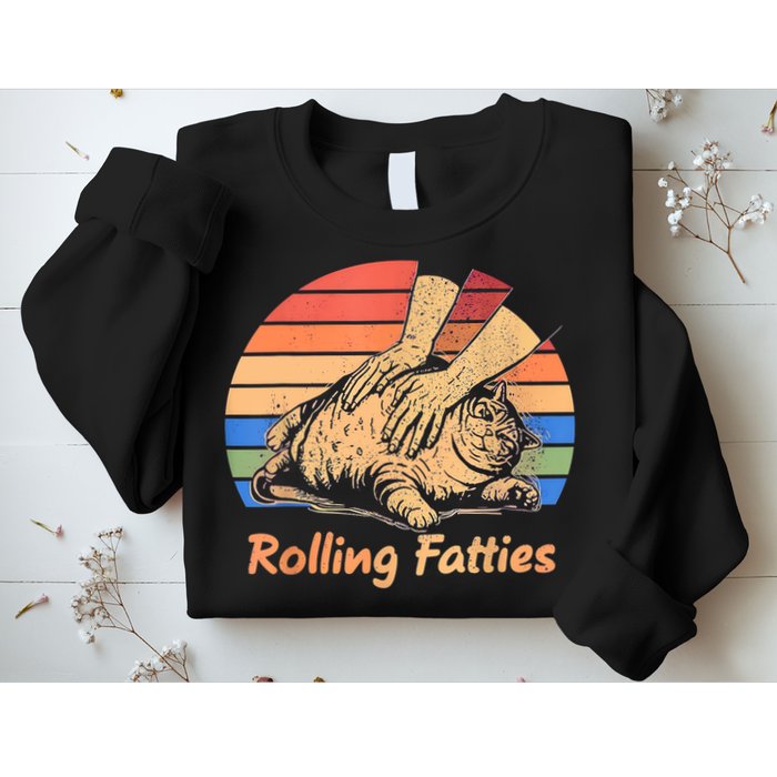 Cat Rolling Fatties Funny Sweatshirt