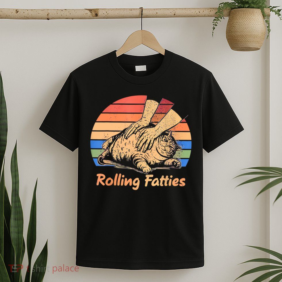 Cat Rolling Fatties Funny T-Shirt