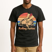Cat Rolling Fatties Funny Tall T-Shirt