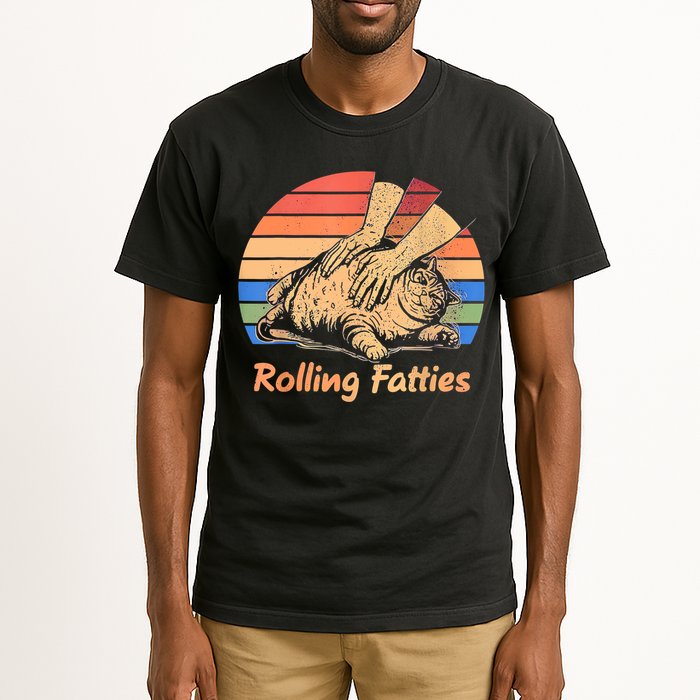Cat Rolling Fatties Funny Tall T-Shirt