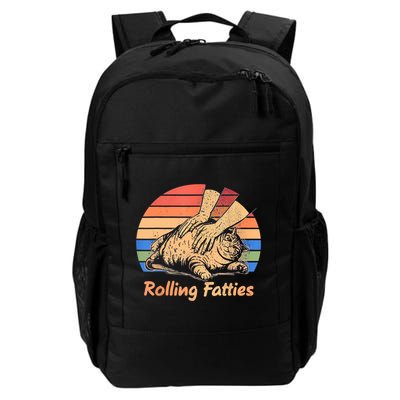 Cat Rolling Fatties Funny Backpack