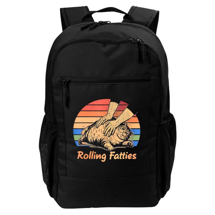 Cat Rolling Fatties Funny Backpack