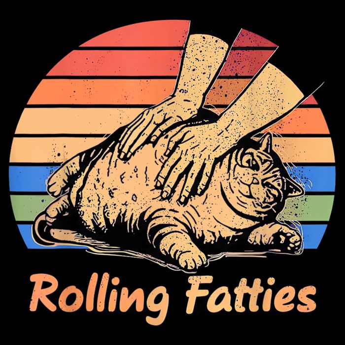 Cat Rolling Fatties Funny Backpack