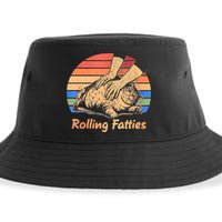 Cat Rolling Fatties Funny Sustainable Bucket Hat
