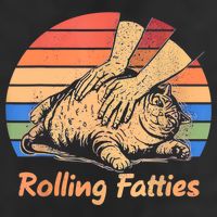 Cat Rolling Fatties Funny 11oz C Handle Ceramic Mug