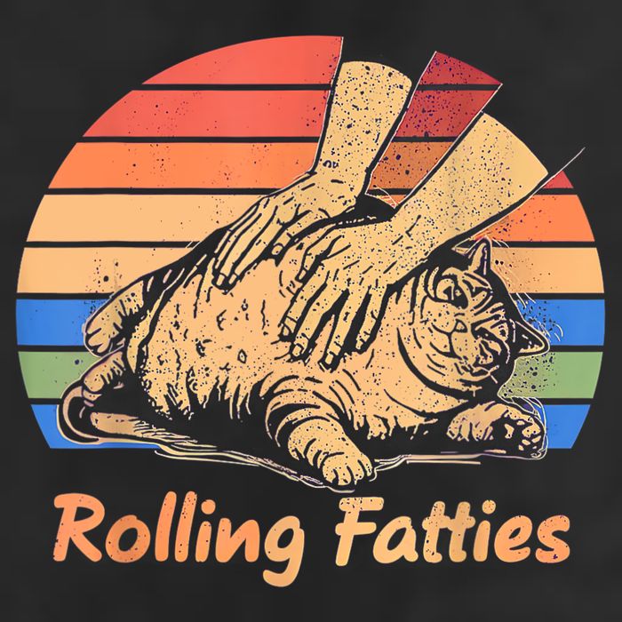 Cat Rolling Fatties Funny 11oz C Handle Ceramic Mug