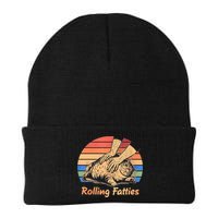 Cat Rolling Fatties Funny Beanie