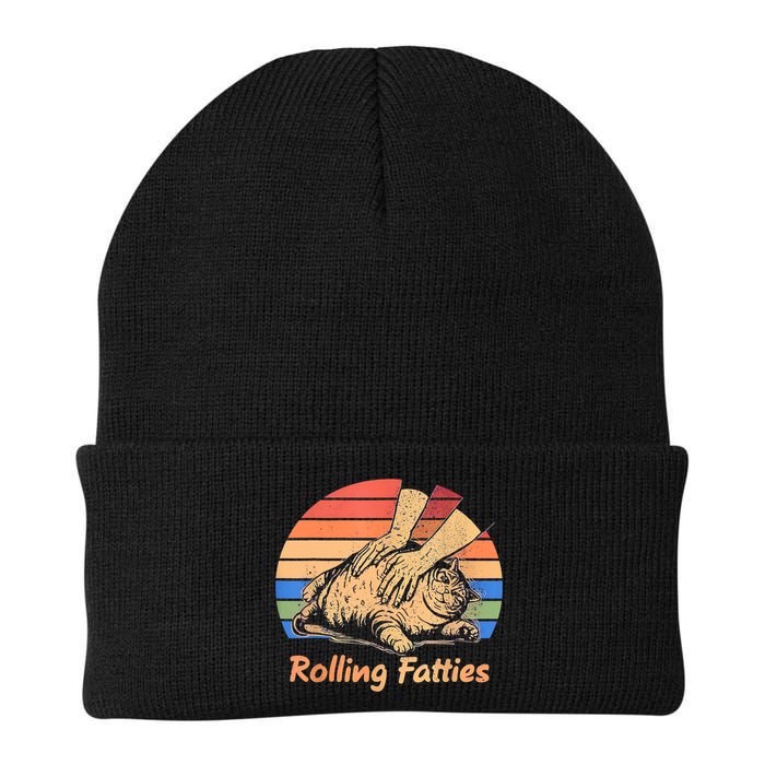 Cat Rolling Fatties Funny Beanie