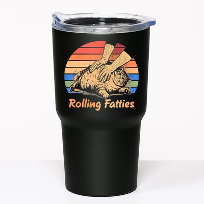 Cat Rolling Fatties Funny Tumbler