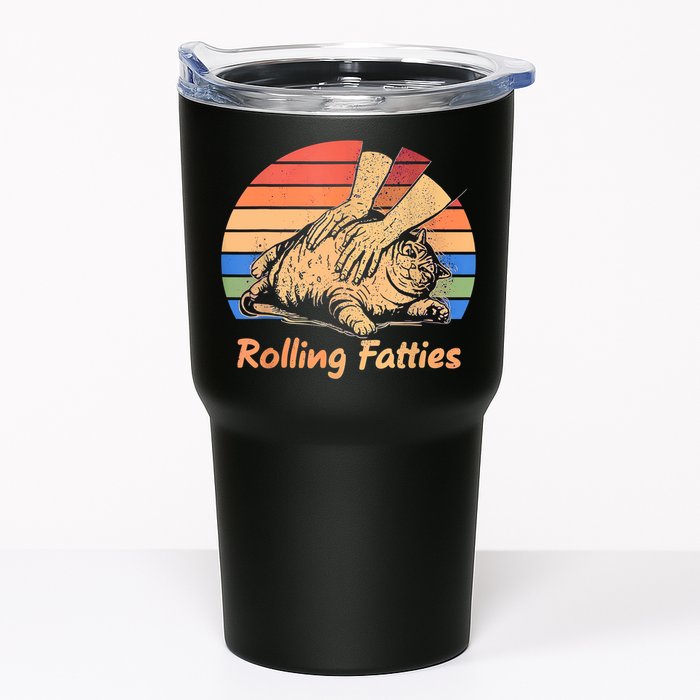 Cat Rolling Fatties Funny Tumbler