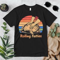 Cat Rolling Fatties Funny Premium T-Shirt